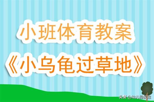 小班体育教案《小乌龟过草地》含反思 